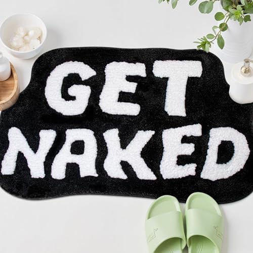 KOEXM Get Naked Bath Mat Cute Bathroom Rugs 20" x 32" Non-Slip