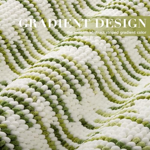 BSICPRO Bathroom Rugs Sets 2 Piece, Modern Bath Mat 20"x47"+20"x32", Sage
