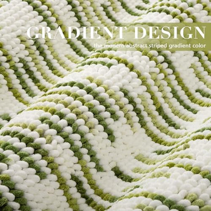 BSICPRO Bathroom Rugs Sets 2 Piece, Modern Bath Mat 20"x47"+20"x32", Sage