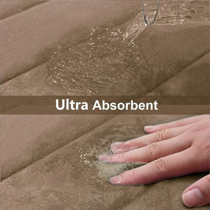 Buganda Memory Foam Bath Mat 47 x 24, Ultra Soft Absorbent Bathroom Rugs