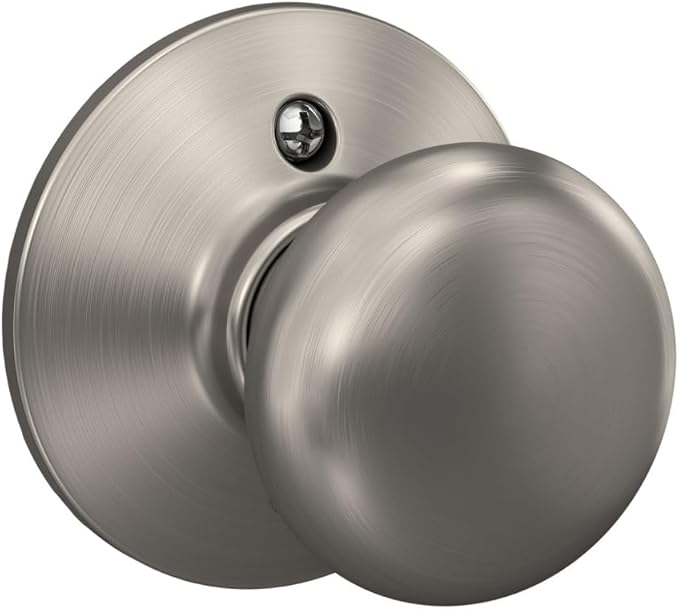 Schlage F170 PLY 619 Plymouth Door Knob, One Sided Non-Turning Dummy Door Handle, Satin Nickel