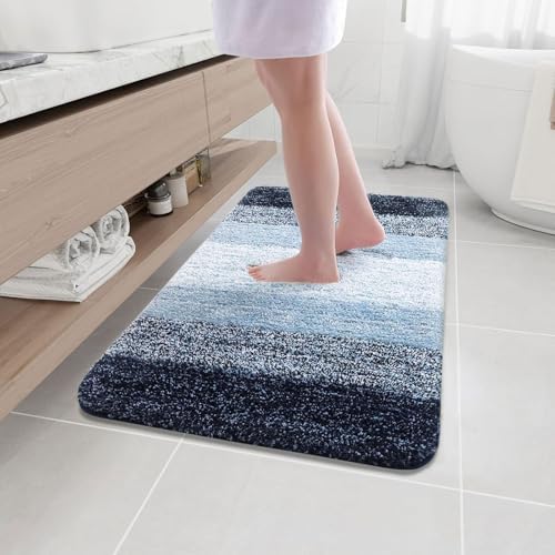 Arotive Microfiber Bathroom Rugs, Shaggy Soft Absorbent Bath Rug, 40x24