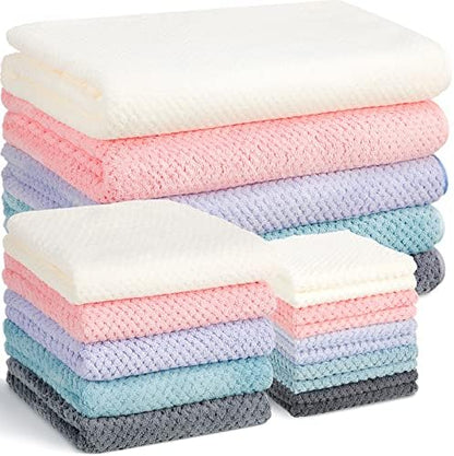 Mixweer 20 Pcs Bath Towel and Washcloths Set for Bathroom, Multicolor