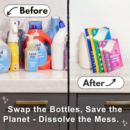 Dissolvable Toilet Bowl Cleaner Sheets: Pine Scent, 40 Sheets