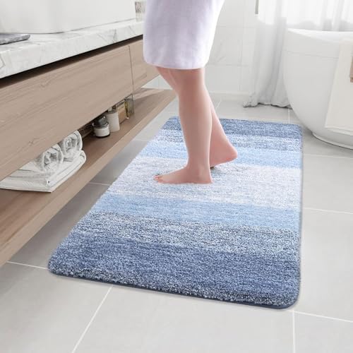 Arotive Microfiber Bathroom Rugs, Shaggy Soft Absorbent Bath Rug, 44x32