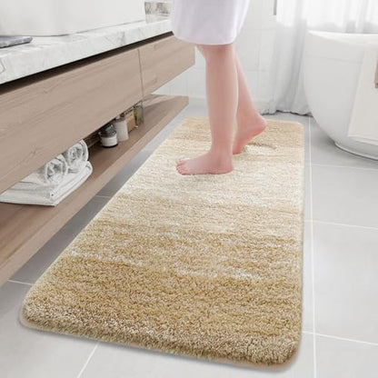 Arotive Microfiber Bathroom Rugs, Shaggy Soft Absorbent Bath Rug, 70x24