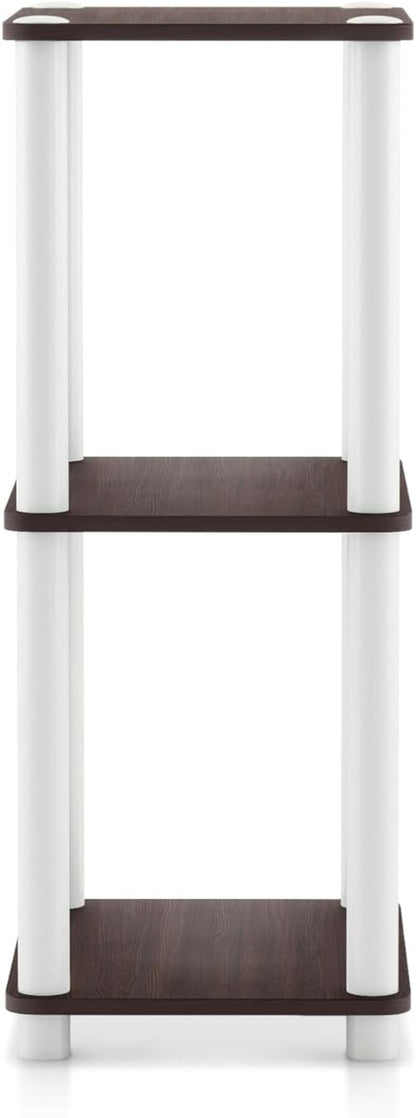 Homes: Inside + Out Apexa Modern 3-Tier Narrow Shelving Units, Collectibles Display Shelves, Easy Assembly Standing Shelf, Home Storage Organizer for Living Room, Bedroom, Office, Espresso