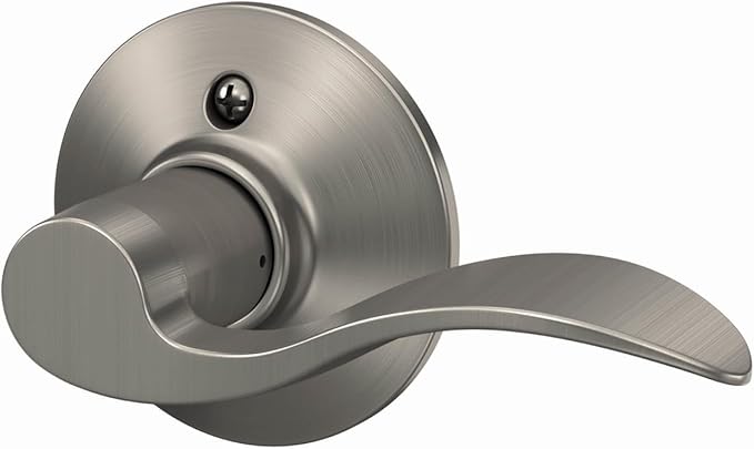 Schlage F170 ACC 619 RH Right Handed Accent Door Lever, One Sided Non-Turning Dummy Door Handle, Satin Nickel
