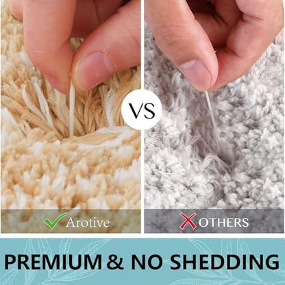 Arotive Microfiber Bathroom Rugs, Shaggy Soft Absorbent Bath Rug, 30x20
