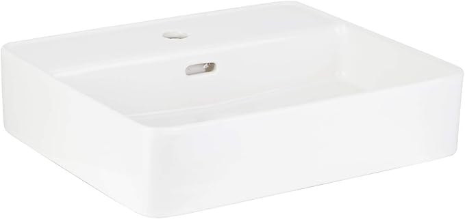 Signature Hardware 447957 Hibiscus 20" Fireclay Vessel Bathroom Sink with Single Faucet Hole