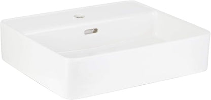 Signature Hardware 447957 Hibiscus 20" Fireclay Vessel Bathroom Sink with Single Faucet Hole