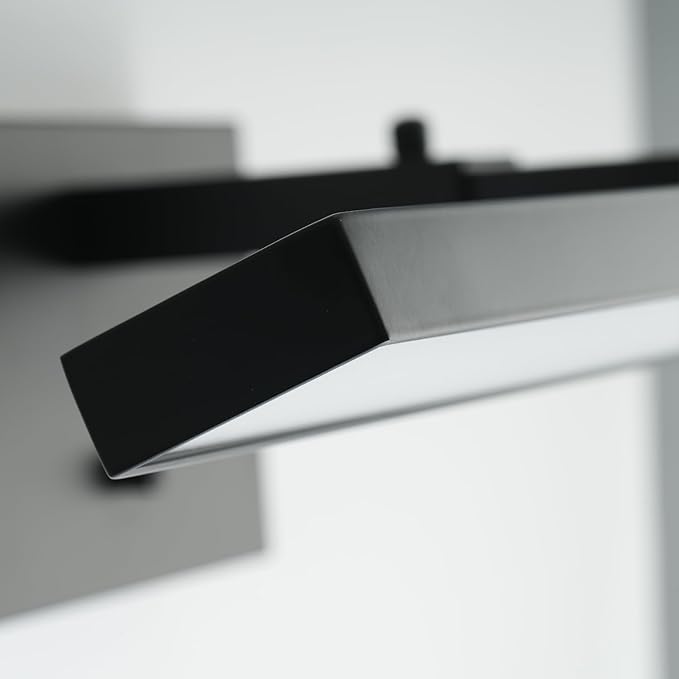 mirrea 24-Inch Matte Black LED Vanity Light Over Medicine Cabinet, Modern 5CCT Dimmable Bath Bar Lighting with Extendable Arm for Bathroom