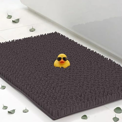 Standard Chenille Bath Mats 34"x21", Plush Absorbent Quick Dry, Soft & Machine Washable, Non Slip Carpet for Bathroom, Thick Bathroom Rugs, Shower Restroom Rug Mat, Alfombras De Bano, Bathrugs