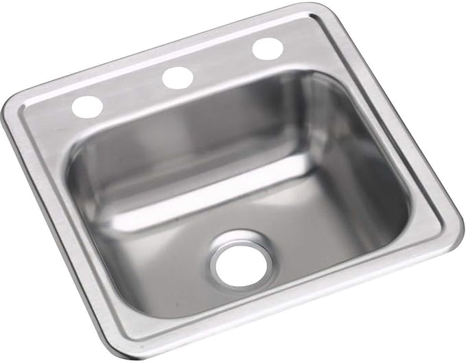 Elkay Dayton D115153 Single Bowl Top Mount Stainless Steel Bar Sink