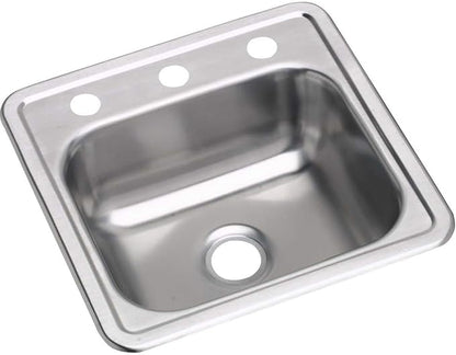 Elkay Dayton D115153 Single Bowl Top Mount Stainless Steel Bar Sink
