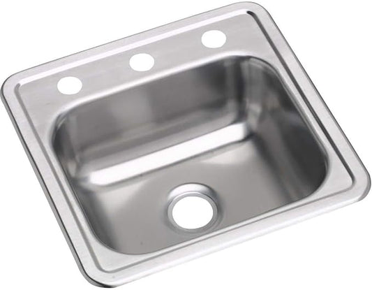 Elkay Dayton D115153 Single Bowl Top Mount Stainless Steel Bar Sink