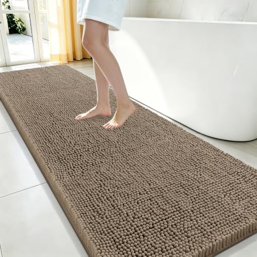Smiry Bathroom Rugs 70X24, Luxury Chenille Extra Soft Absorbent Bath Mat