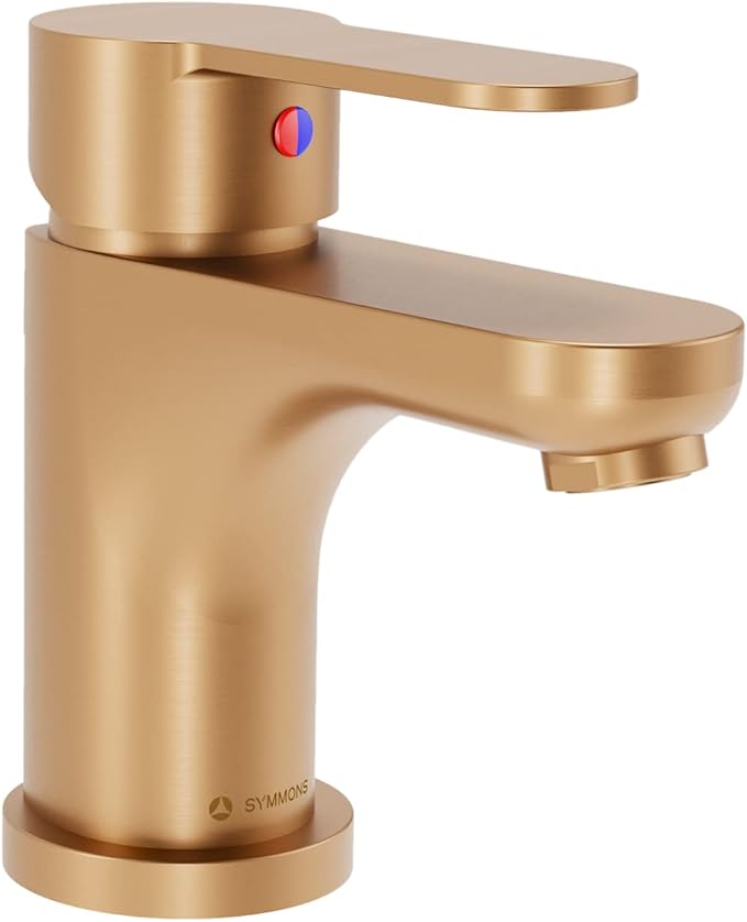 Symmons Identity Single Hole Single Handle Bathroom Faucet with Push Pop Drain in Brushed Bronze (1.0 GPM)