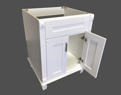 New white shaker Single-sink Bathroom Vanity Base Cabinet 24" W x 21"D x 32" H