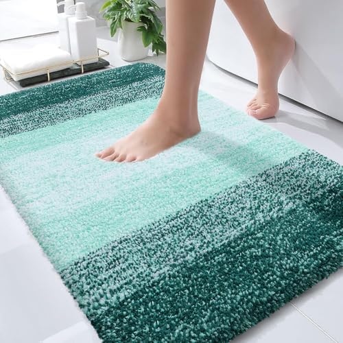 OLANLY Small Bathroom Rugs 35x16, Extra Soft Absorbent Microfiber Bath Rugs