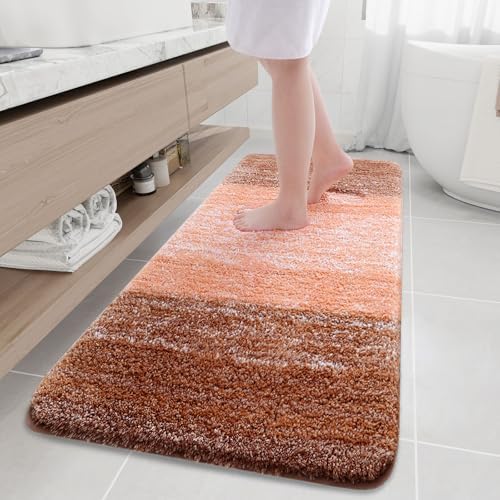 Arotive Microfiber Bathroom Rugs, Shaggy Soft Absorbent Bath Rug, 70x24
