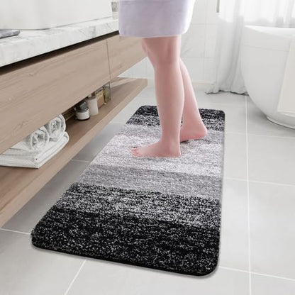 Arotive Microfiber Bathroom Rugs, Shaggy Soft Absorbent Bath Rug, 47x20