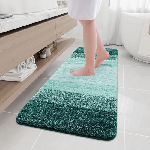 Arotive Microfiber Bathroom Rugs, Shaggy Soft Absorbent Bath Rug, 59x17