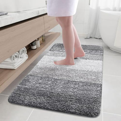 Arotive Microfiber Bathroom Rugs, Shaggy Soft Absorbent Bath Rug, 50x30