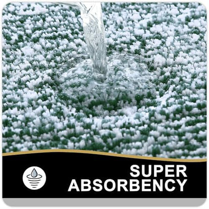 OLANLY Bathroom Rugs 30x20, Absorbent Microfiber Bath Rugs, Blackish Green