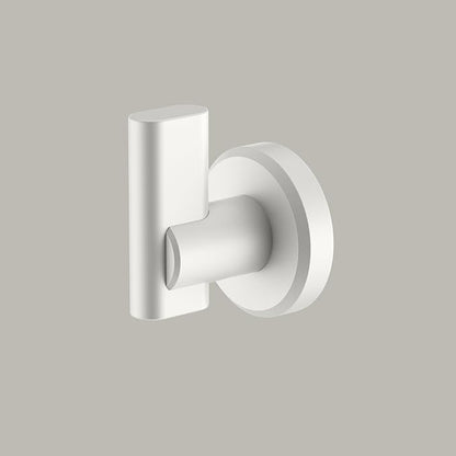 Gatco 5485 Locke Single Robe Hook, Wall Mounted Hook for Bathroom Towels & Robes, Matte White
