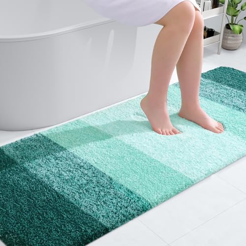 OLANLY Bathroom Runner Rug 70x20, Extra Soft Absorbent Microfiber Bath Rugs