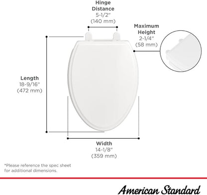 American Standard 5020A65G.020 Traditional Luxury Toilet Seat, Slow-Close, Elongated Front, White (Pack of 4)