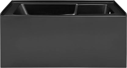 Voltaire 54" x 30" Right-Hand Drain Alcove Bathtub with Apron in Matte Black
