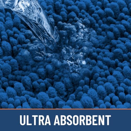 Smiry Bathroom Rugs 30X20, Extra Soft Rubber Backing Chenille Bath Mats