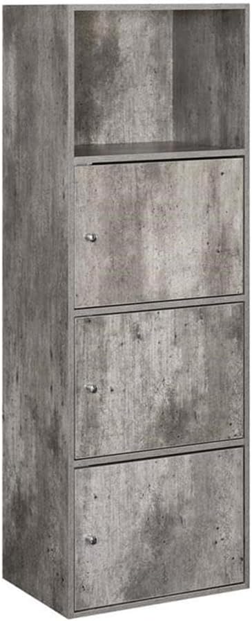 Convenience Concepts Xtra Storage 3 Door Cabinet in Gray Faux Birch Wood Finish