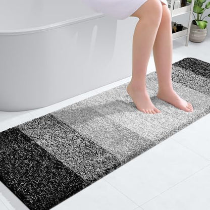 OLANLY Bathroom Runner Rug 59x17, Extra Soft Absorbent Microfiber Bath Rugs