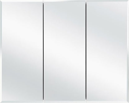 36 Inch Cyprus Bathroom Medicine Cabinet, Durable Pre-Assembled Wall Mounted Cabinet w/Frameless Mirrored Doors, White – Design House, 597500