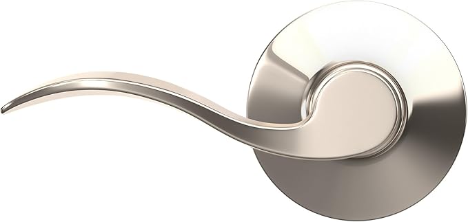 SCHLAGE Accent Lever Hall and Closet Lock in Polished Nickel - F10 ACC 618