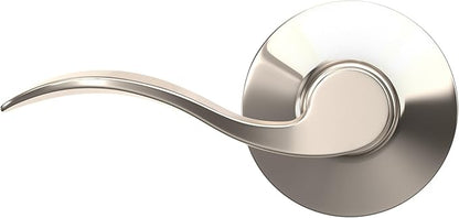 SCHLAGE Accent Lever Hall and Closet Lock in Polished Nickel - F10 ACC 618