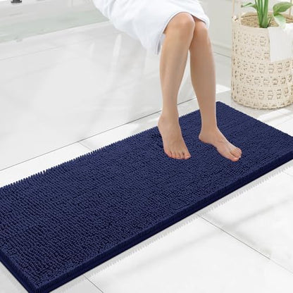 Smiry Bathroom Rugs 47X17, Luxury Chenille Extra Soft Absorbent Bath Mat
