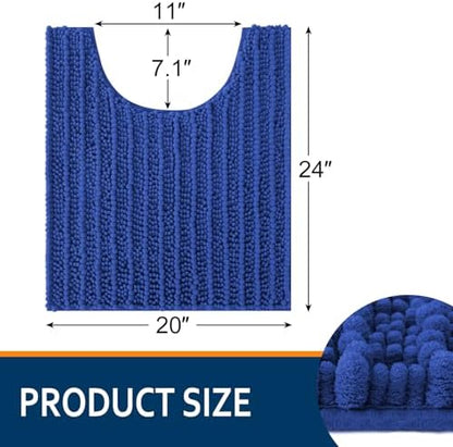 Smiry Bathroom Toilet Rugs U Shaped 24X20, Chenille Bath mats for Toilet