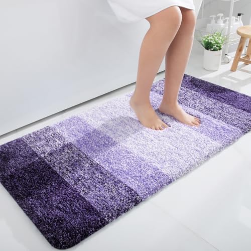 OLANLY Bathroom Runner Rug 47x24, Extra Soft Absorbent Microfiber Bath Rugs