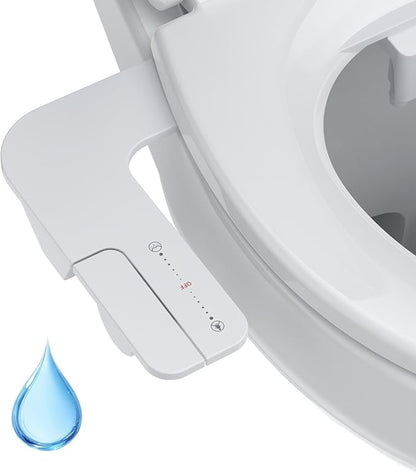 Bidet Attachment for Toilet Seat Water Pressure, Hygienic Bidets Attachment for Existing Toilets - Adjustable Fresh Water Pressure Dual Nozzle (Frontal & Rear Wash) Easy to Install,