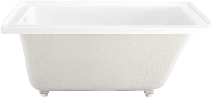 White freestanding bathtub on a white background