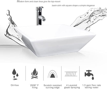 UEV 36" Bathroom Vanity, Oak Color Bathroom Vanity Set with Sink and 3 Drawers Side Cabinet Combo, with Adjustable Water Temperature Faucet (A07)