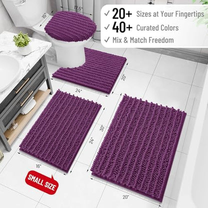 Arotive Bathroom Rugs Mat 30x17, Soft Absorbent Chenille Shaggy Bath Mat