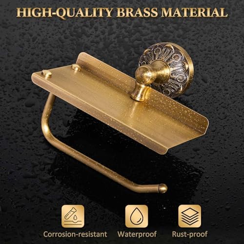 2 Pcs Antique Toilet Paper Holder Hand Towel Ring, Style 1