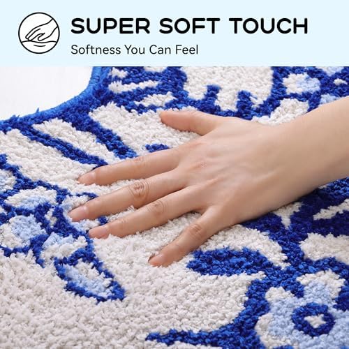 TRUEDAYS Cute Cat Bath Mat, Funny Bathroom Rugs for Cat Lovers