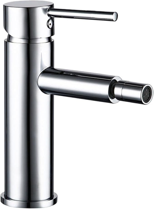 Bathroom Bidet Faucet Cold and Hot Water Mixer Tap Sprayer Brass Polished Chrome Black Gold Single Hole Deck Mount(R-Polished Chrome)