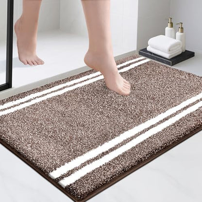 PURRUGS Bathroom Rug, Bath Mat, 24" x 36", Brown